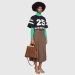 Gucci Women Gucci Diana Medium Tote Bag Double G Brown Leather Bamboo Handles – Bild 10