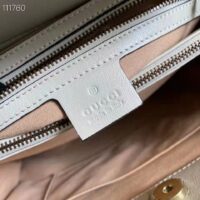 Gucci Women Gucci Diana Medium Tote Bag Double G White Leather Bamboo Handles (1)