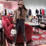 Gucci Women Jumbo GG Canvas Jacket Beige Ebony Jumbo Cotton Wool Leather - Image 13