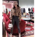 Gucci Women Jumbo GG Canvas Jacket Beige Ebony Jumbo Cotton Wool Leather - Image 12