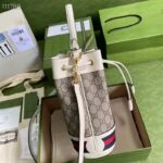 Gucci Women Ophidia Mini GG Bucket Bag Beige Ebony GG Supreme Canvas - Image 4