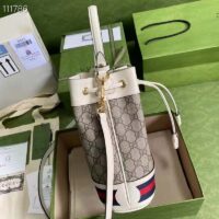 Gucci Women Ophidia Mini GG Bucket Bag Beige Ebony GG Supreme Canvas (9)