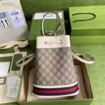 Gucci Women Ophidia Mini GG Bucket Bag Beige Ebony GG Supreme Canvas - Image 3
