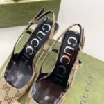 Gucci Women's GG Slingback Pump Beige Ebony Original GG Canvas 7.5 cm Heel - Imagen 10
