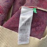 Gucci Women's Les Pommes Cotton Heart Sweater White Hearts Knit Cotton Jacquard V-Neck - Image 10