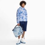 Louis Vuitton LV Men Blue Watercolor Windbreaker 100% Polyamide Indigo Regular Fit - Image 11