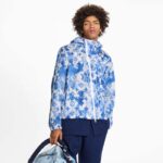 Louis Vuitton LV Men Blue Watercolor Windbreaker 100% Polyamide Indigo Regular Fit - Image 13