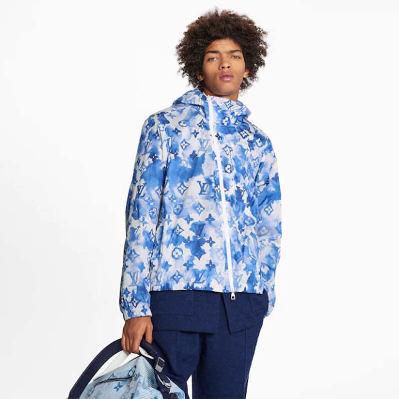 Louis Vuitton Men's Blue Watercolor Windbreaker – Luxuria & Co.