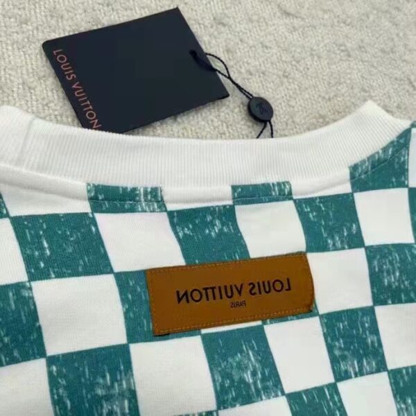 Louis Vuitton LV Men Damier Printed Crewneck Cotton Ocean Classic Sweatshirt Shape (1)