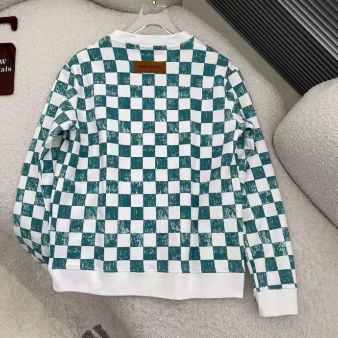 Louis Vuitton Damier Crew Neck Hoodie - Brown Sweatshirts & Hoodies,  Clothing - LOU665681