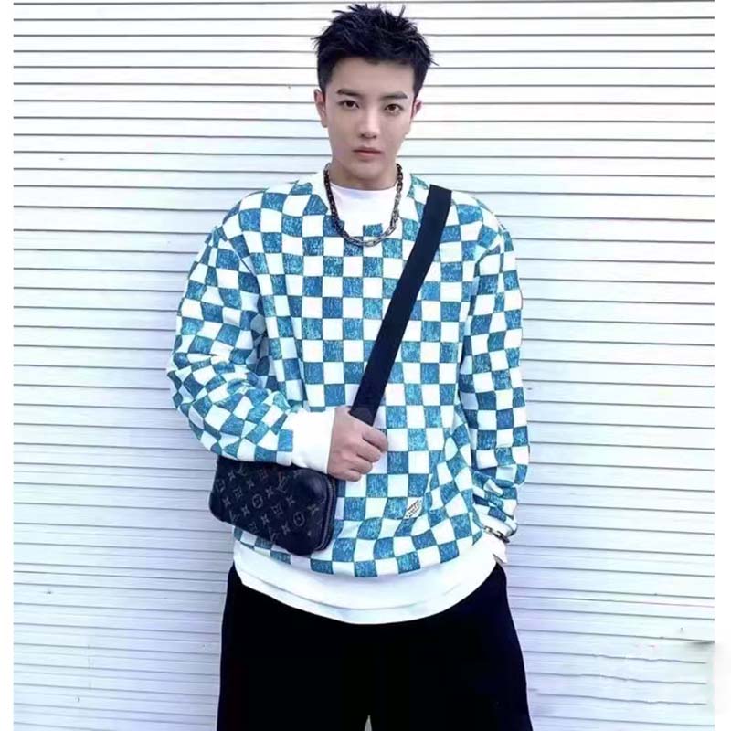 Louis Vuitton Damier Printed Crewneck Ocean Men's - FW21 - US