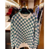 Louis Vuitton LV Men Damier Printed Crewneck Cotton Ocean Classic Sweatshirt Shape (9)