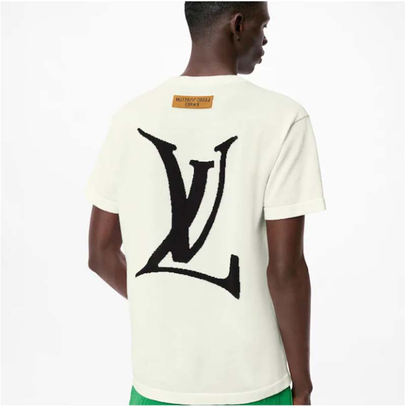 Louis Vuitton LV Men End Goal LV Crewneck 100% Cotton White - LULUX
