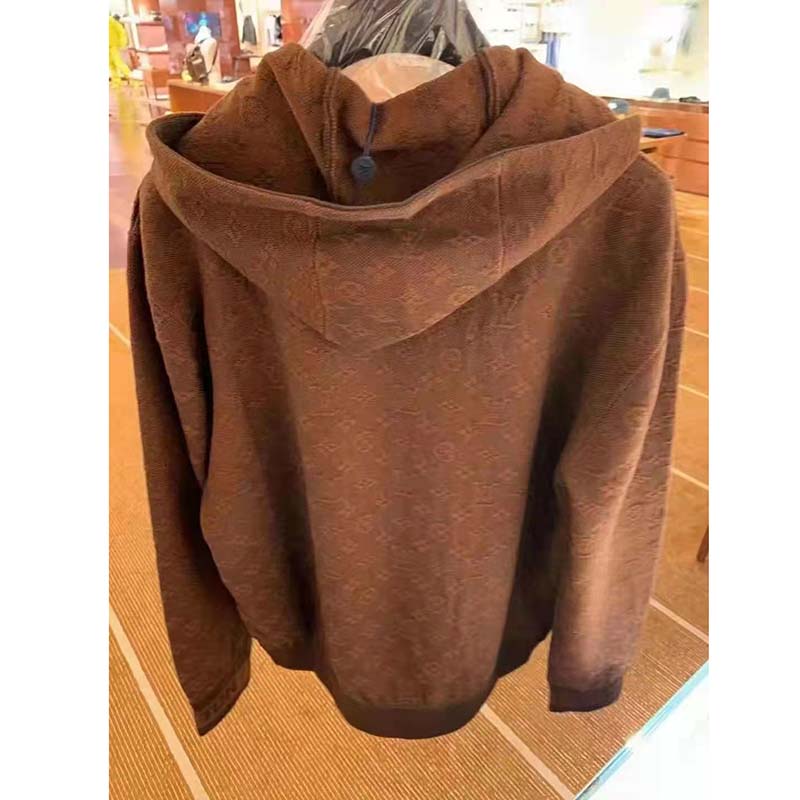lv hoodie brown