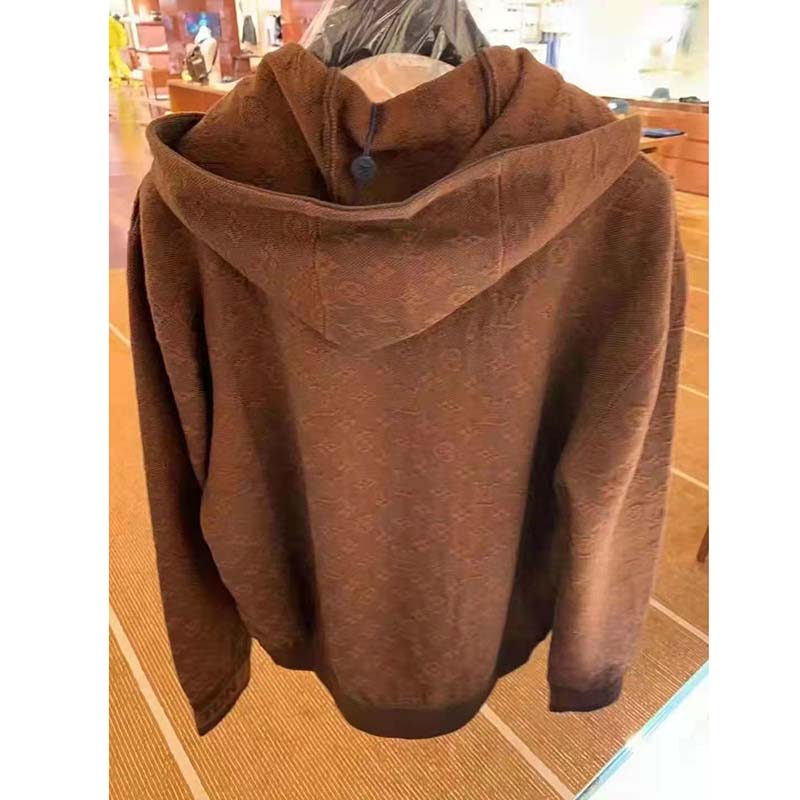 Louis Vuitton LV Women Monogram Hoodie Wool Polyester Brown