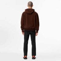 Louis Vuitton LV Men Monogram Hoodie Wool Polyester Brown Slightly Loose Fit (11)