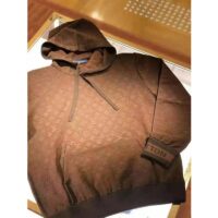 Louis Vuitton LV Men Monogram Hoodie Wool Polyester Brown Slightly Loose Fit (11)