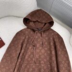 Louis Vuitton LV Men Monogram Hoodie Wool Polyester Brown Slightly Loose Fit - Image 6