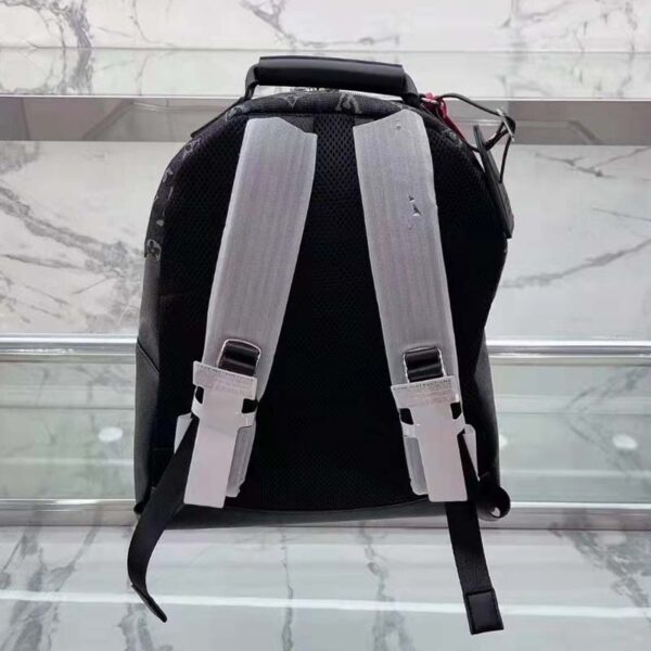 Louis Vuitton LV Unisex Backpack Multipocket Black Monogram Denim Taurillon Cowhide Leather (3)