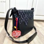 Louis Vuitton LV Unisex Besace Tokyo Black Monogram Denim Taurillon Leather - Image 5