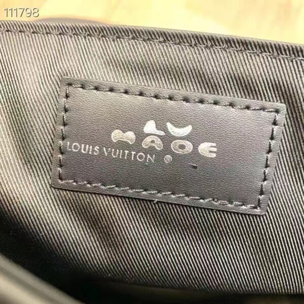 Louis Vuitton LV Unisex Besace Tokyo Black Monogram Denim Taurillon Leather (9)