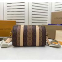 Louis Vuitton LV Unisex City Keepall Bag Monogram Stripes Brown Coated Canvas (1)