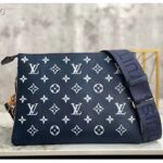 Louis Vuitton LV Unisex Coussin PM Handbag Navy Blue Denim-Printed Lambskin - Bild 3
