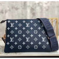 Louis Vuitton LV Unisex Coussin PM Handbag Navy Blue Denim-Printed Lambskin (6)