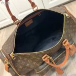 Louis Vuitton LV Unisex Keepall Trio Pocket Travel Bag Brown Monogram Canvas - Image 7