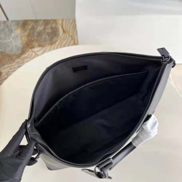 Louis Vuitton LV Unisex Lock It Tote Bag Black Grained Calf Cowhide Leather (13)