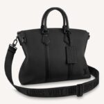 Bolso tote Louis Vuitton LV unisex Lock It de piel de becerro granulada negra