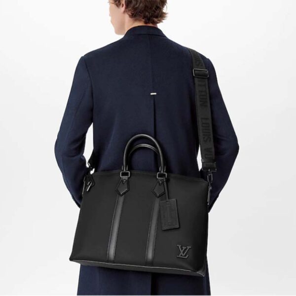 Louis Vuitton LV Unisex Lock It Tote bag Black Grained Calf Cowhide Leather 2 600x600