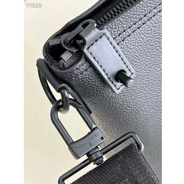 Louis Vuitton LV Unisex Lock It Tote bag Black Grained Calf Cowhide Leather (6)