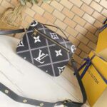 Louis Vuitton LV Women Pochette Metis Bag Black Embroidered Embossed Supple Grained Cowhide - Image 3
