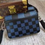Louis Vuitton LV Unisex Studio Messenger Blue 3D Damier Infini Cowhide Leather - Image 3