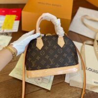 Louis Vuitton LV Women Alma BB Handbag Monogram Coated Canvas Smooth Cowhide