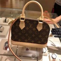 Louis Vuitton LV Women Alma BB Handbag Monogram Coated Canvas Smooth Cowhide