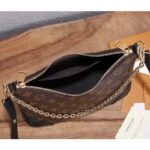 Louis Vuitton LV Women Boulogne Handbag Black Brown Monogram Coated Canvas - Image 6