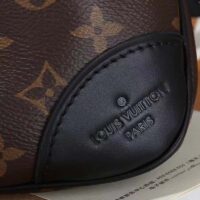 Louis Vuitton LV Women Boulogne Handbag Black Brown Monogram Coated Canvas (8)