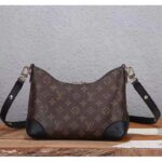 Louis Vuitton LV Women Boulogne Handbag Black Brown Monogram Coated Canvas - Image 3