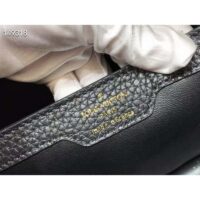 Louis Vuitton LV Women Capucines MM Handbag Black Gold Arizona Taurillon Leather (1)
