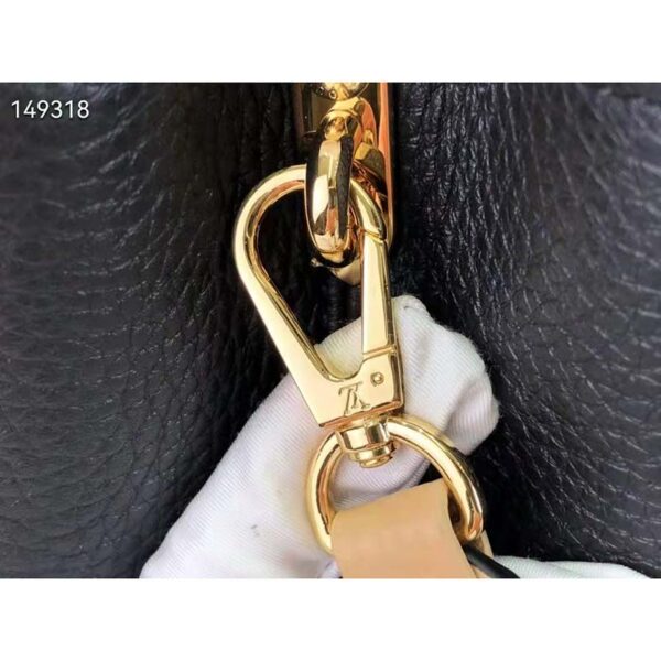 Louis Vuitton LV Women Capucines MM Handbag Black Gold Arizona Taurillon Leather (6)