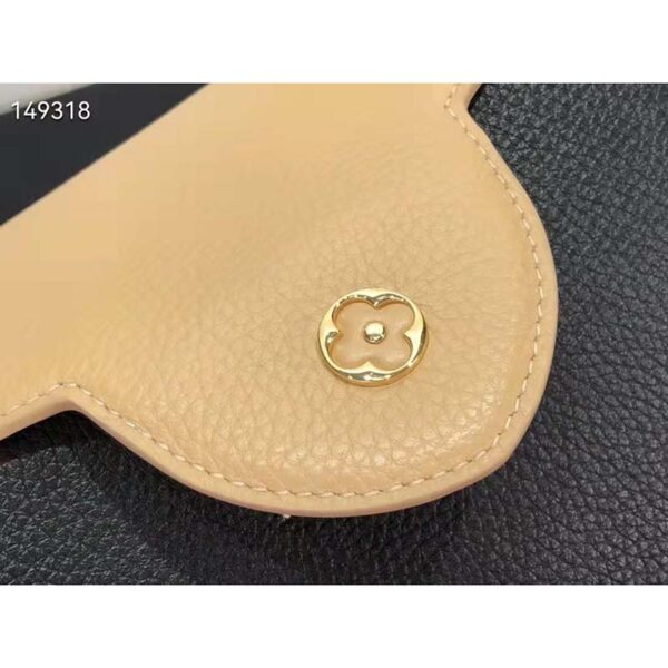 Louis Vuitton LV Women Capucines MM Handbag Black Gold Arizona Taurillon Leather (7)