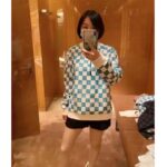Louis Vuitton LV Women Damier Printed Crewneck Cotton Ocean Classic Sweatshirt Shape – Bild 12