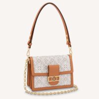 Louis Vuitton LV Women Dauphine MM Handbag Ecru Caramel Since 1854 Jacquard (1)