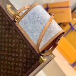 Louis Vuitton LV Women Dauphine MM Handbag Ecru Caramel Since 1854 Jacquard - immagine 3