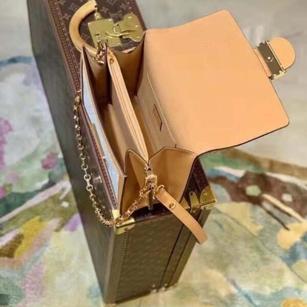 Louis Vuitton LV Women Dauphine MM Handbag Ecru Caramel Since 1854 Jacquard (11)