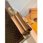 Louis Vuitton LV Women Dauphine MM Handbag Ecru Caramel Since 1854 Jacquard - immagine 9