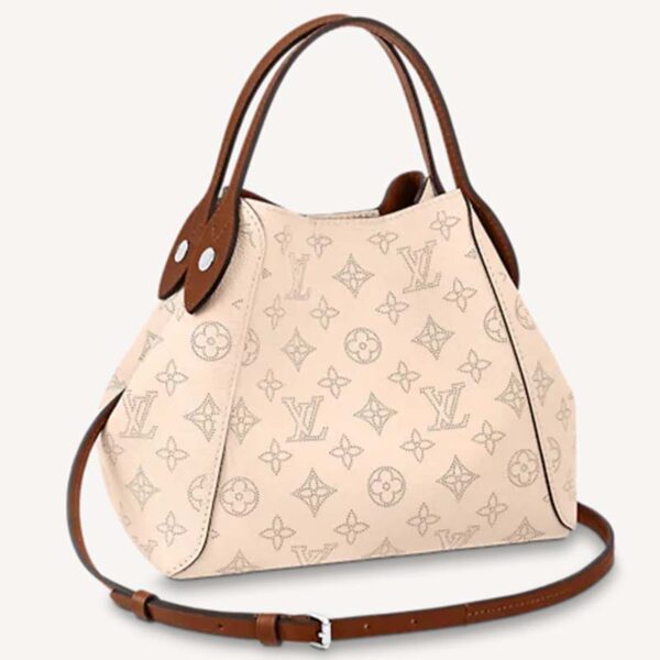 Louis Vuitton LV Women Hina PM Bucket Bag Crème Beige Mahina Perforated Calf (1)