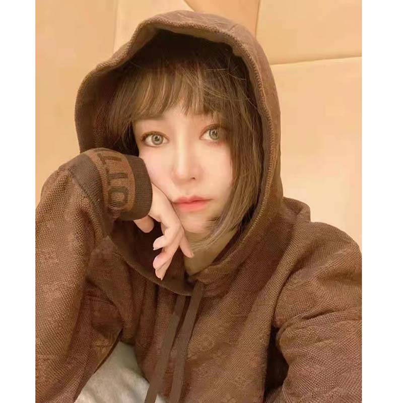 Louis vuitton brown unisex hoodie for men women lv luxury brand clothing  clothes outfit 105 hdlux